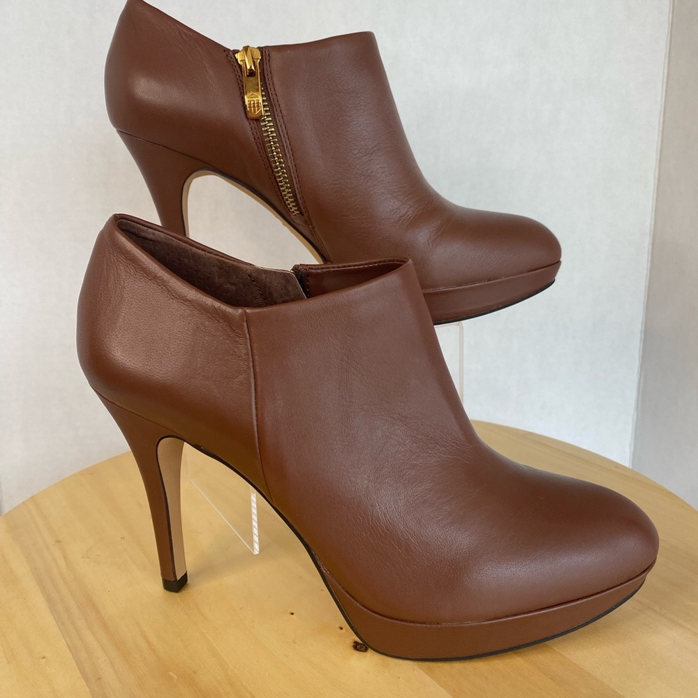 Vince Camuto Chestnut Heeled Ankle Boots